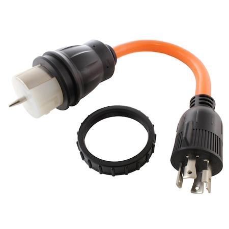 Ac Works Power Adapter, STW, CS6364, L14-30P, 1.5 ft., Orange TEL1430-018